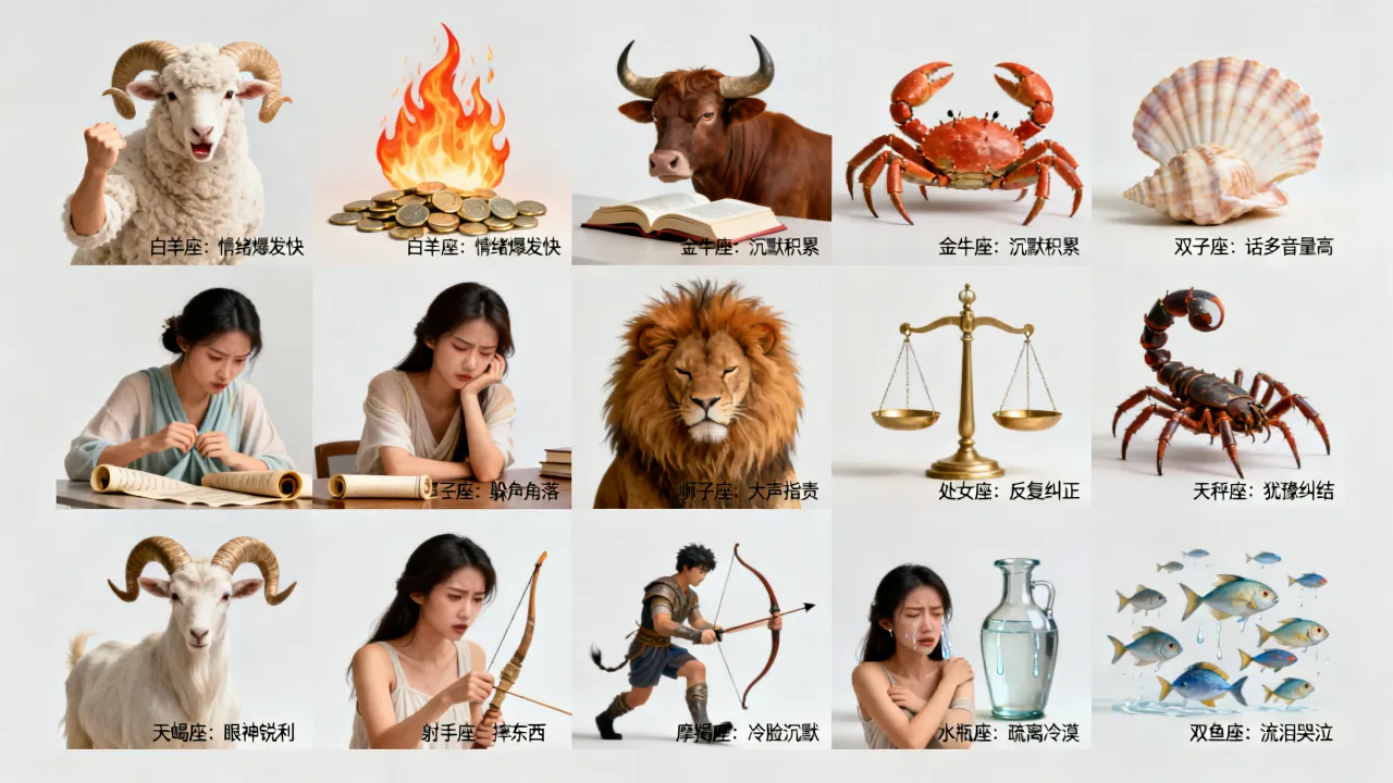 十二星座生气时有什么表现?各星座发怒前兆有哪些? 十二星座生气时有什么表现?各星座发怒前兆有哪些?