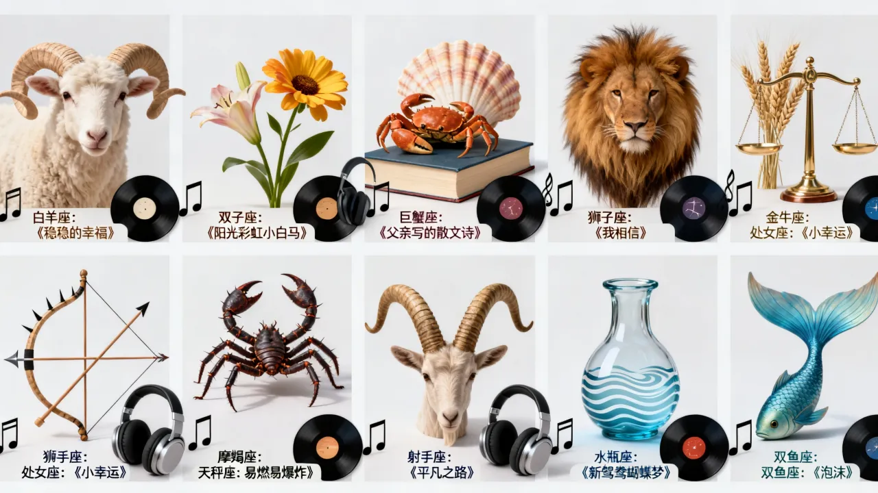十二星座最适合的歌有哪些?十二星座专属歌曲怎么选 十二星座最适合的歌有哪些?十二星座专属歌曲怎么选