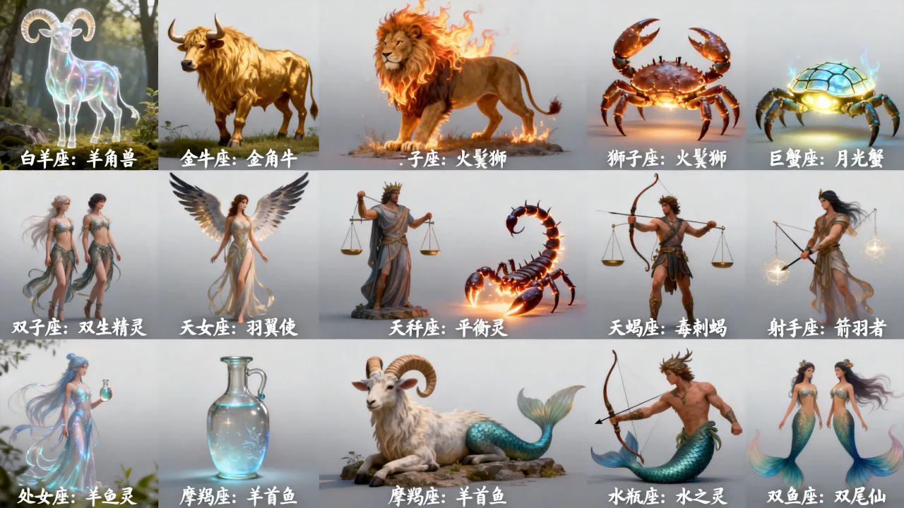 十二星座相对的怪物是什么，十二星座对应的怪物有哪些？