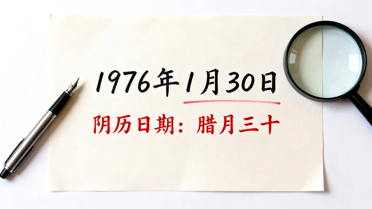 1976年1月30日阴历是几号,19760130阴历是哪天? 1976年1月30日阴历是几号,19760130阴历是哪天?
