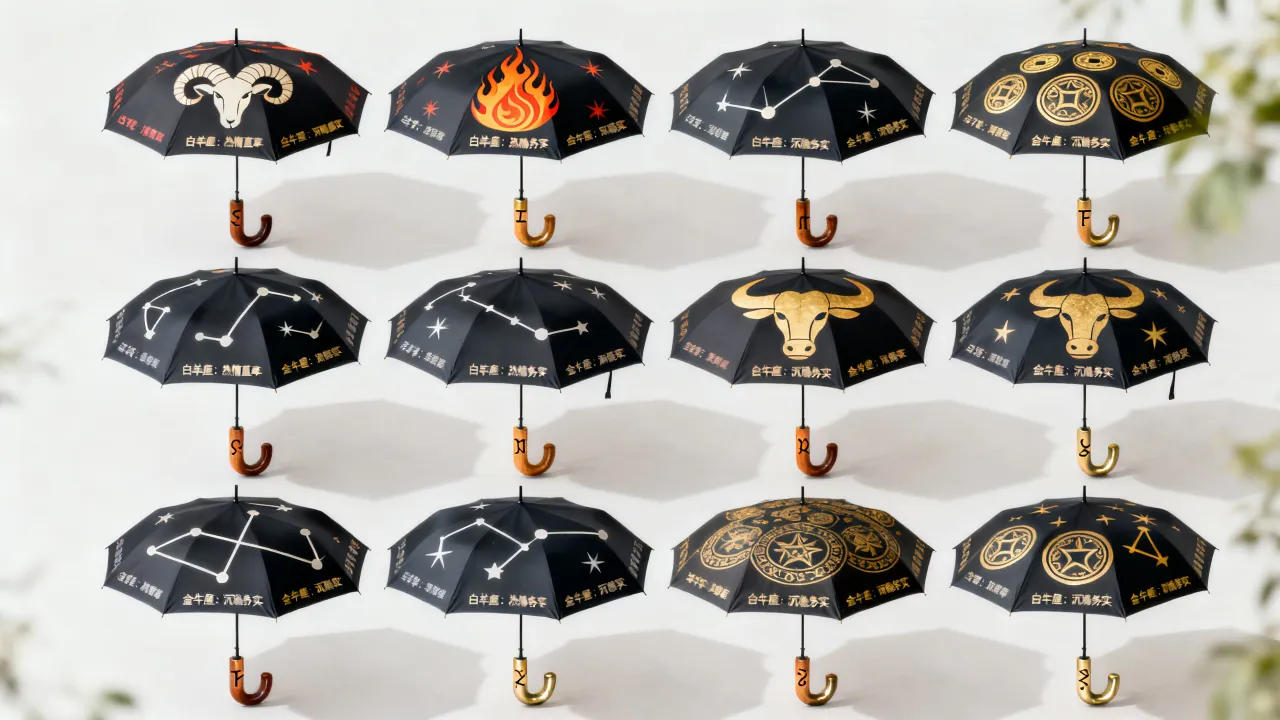 十二星座雨伞分别代表什么性格特点，怎么选购？