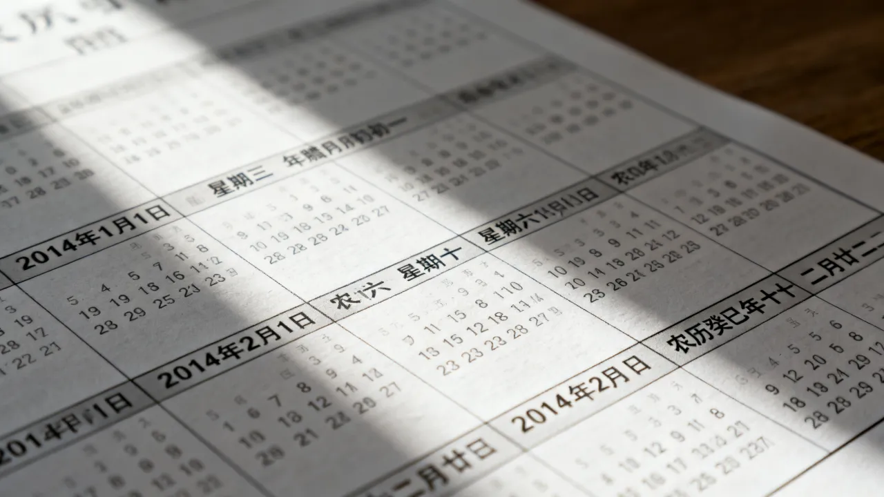 2014年阴历日历表怎么看，2014年农历阳历对照表怎么查？