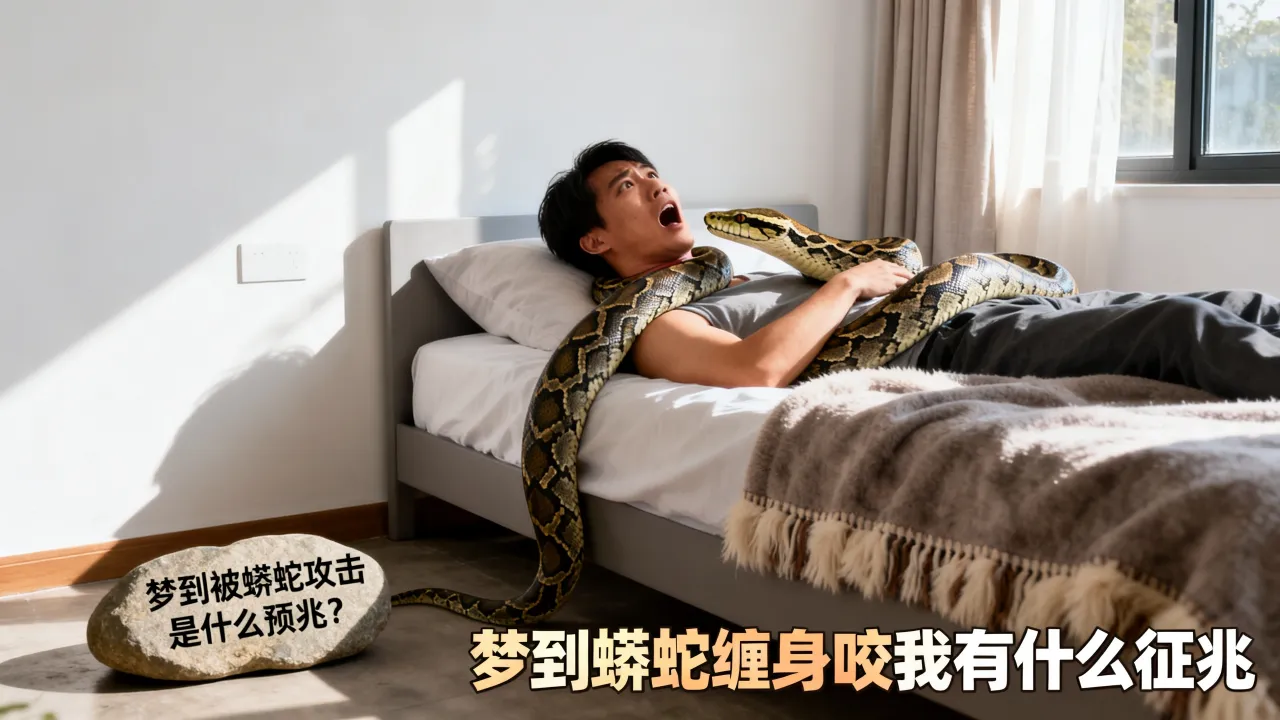 梦到被蟒蛇攻击是什么预兆？梦到蟒蛇缠身咬我有什么征兆