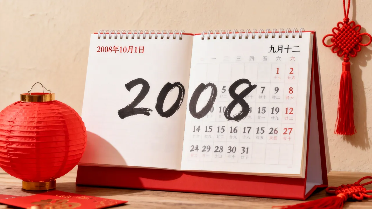2008年国庆阴历是几月几号,国庆节农历多少? 2008年国庆阴历是几月几号,国庆节农历多少?