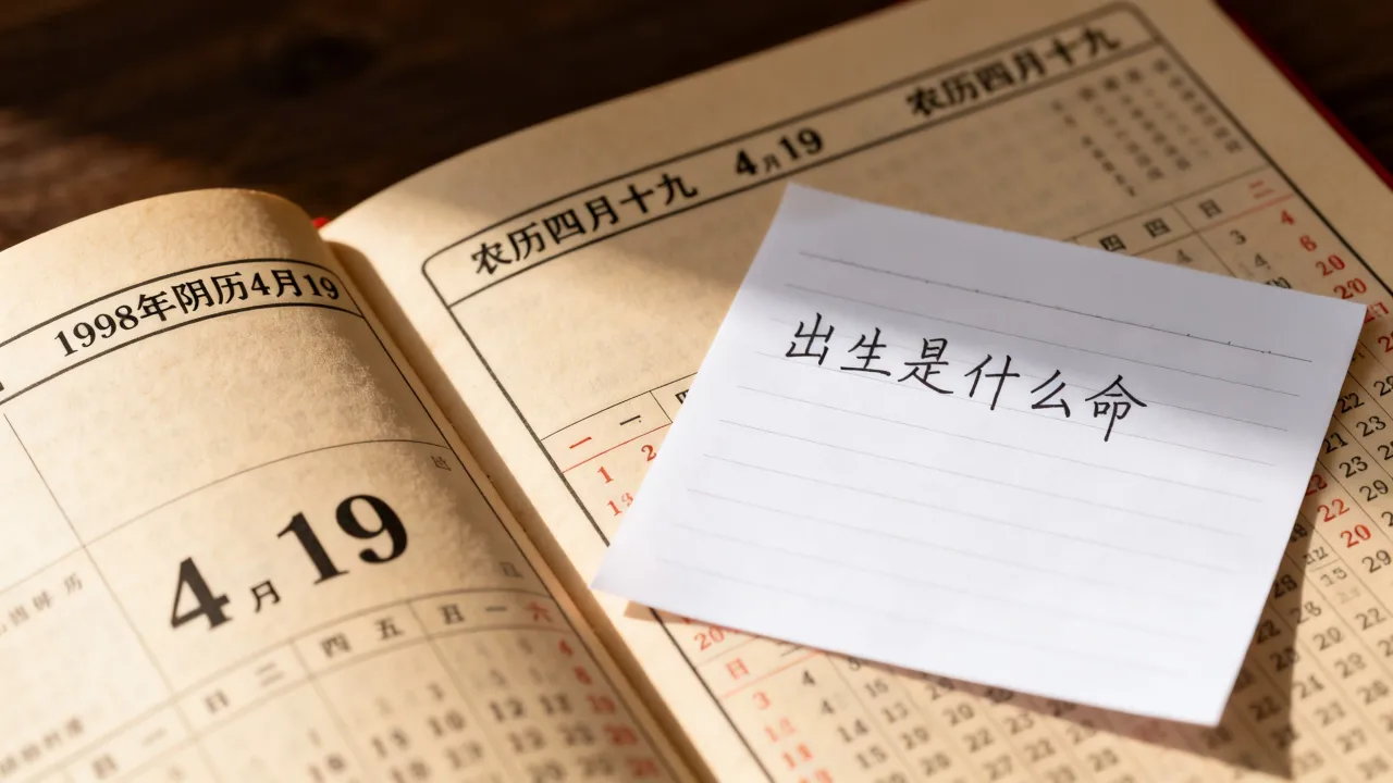 1998年阴历4月19是几月几号，农历四月十九出生是什么命