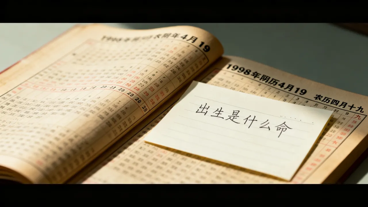 1998年阴历4月19是几月几号，农历四月十九出生是什么命