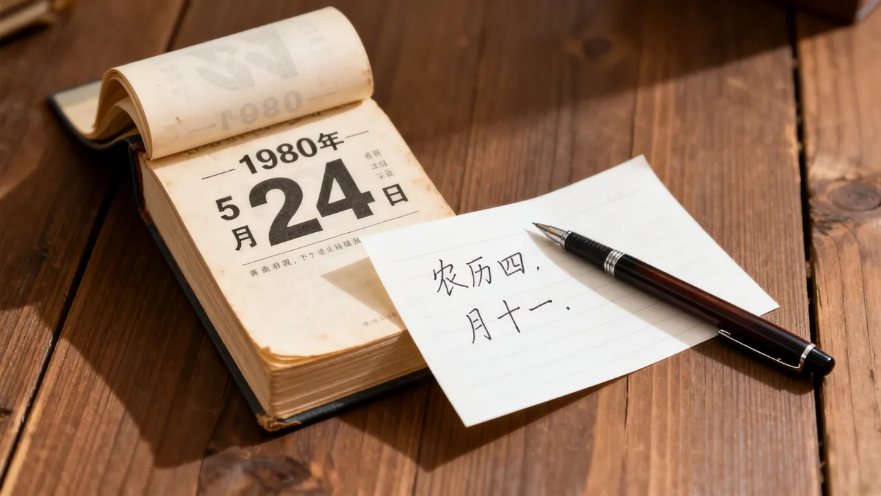 1980年5月24日阴历是多少,农历四月十一对应的阳历日期 1980年5月24日阴历是多少,农历四月十一对应的阳历日期