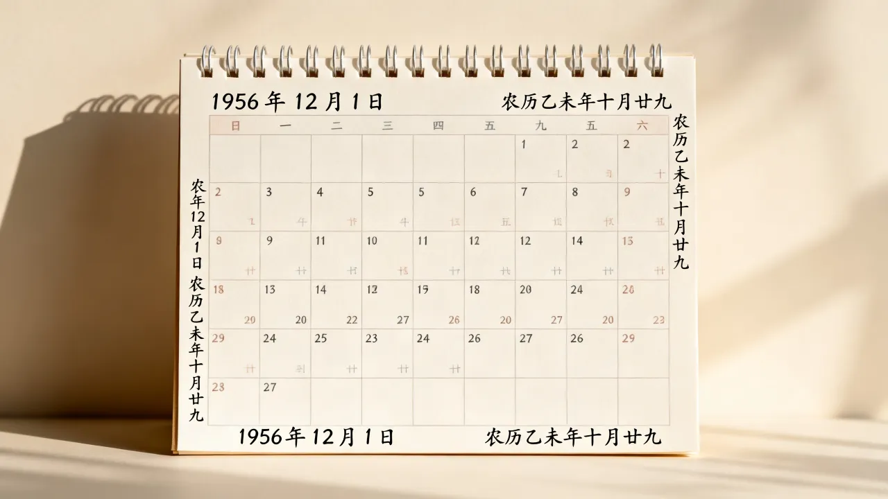 1956年12月阴历是几号?农历阳历转换日期查询 1956年12月阴历是几号?农历阳历转换日期查询
