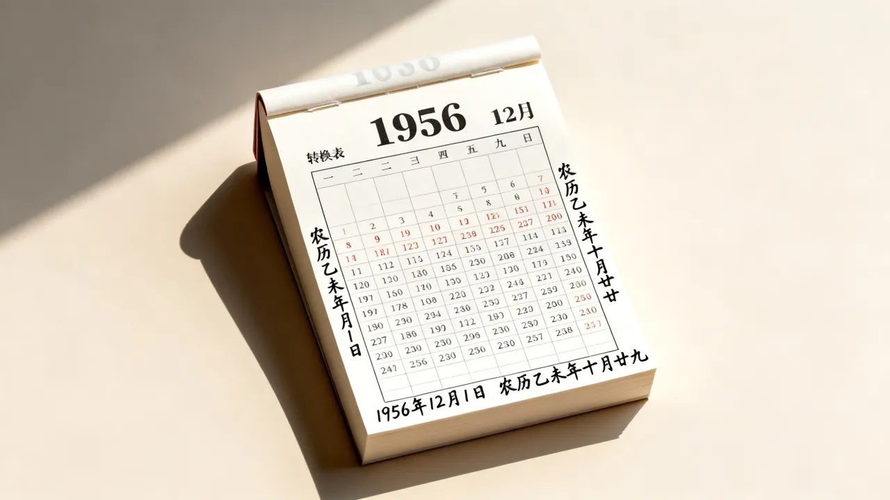 1956年12月阴历是几号?农历阳历转换日期查询 1956年12月阴历是几号?农历阳历转换日期查询