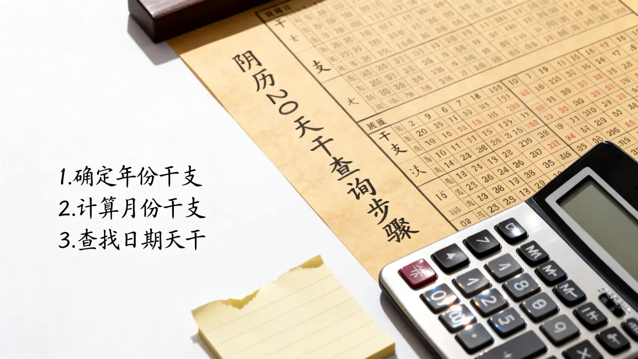 阴历20日天干是什么，怎么查？阴历天干地支怎么算