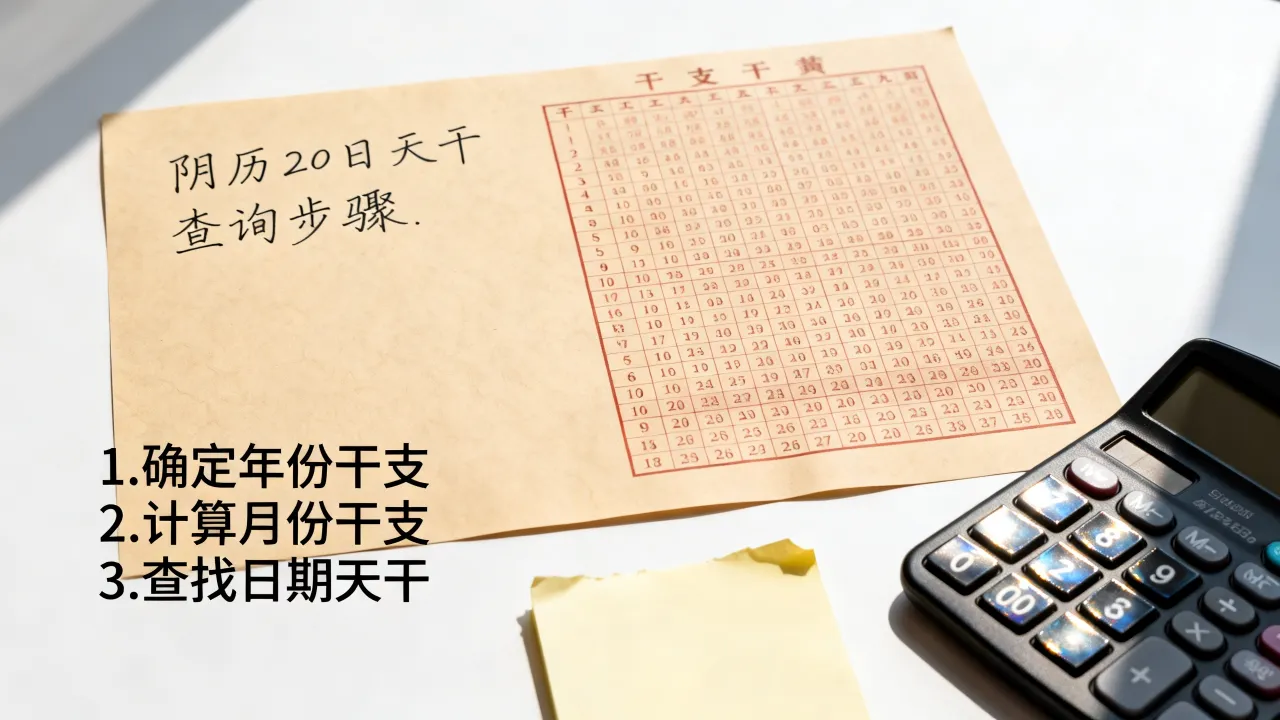 阴历20日天干是什么，怎么查？阴历天干地支怎么算