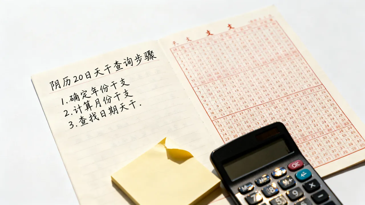 阴历20日天干是什么，怎么查？阴历天干地支怎么算