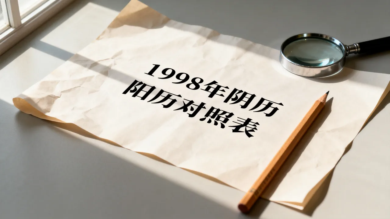 1998年阴历是什么,1998年阴历阳历对照表查询 1998年阴历是什么,1998年阴历阳历对照表查询