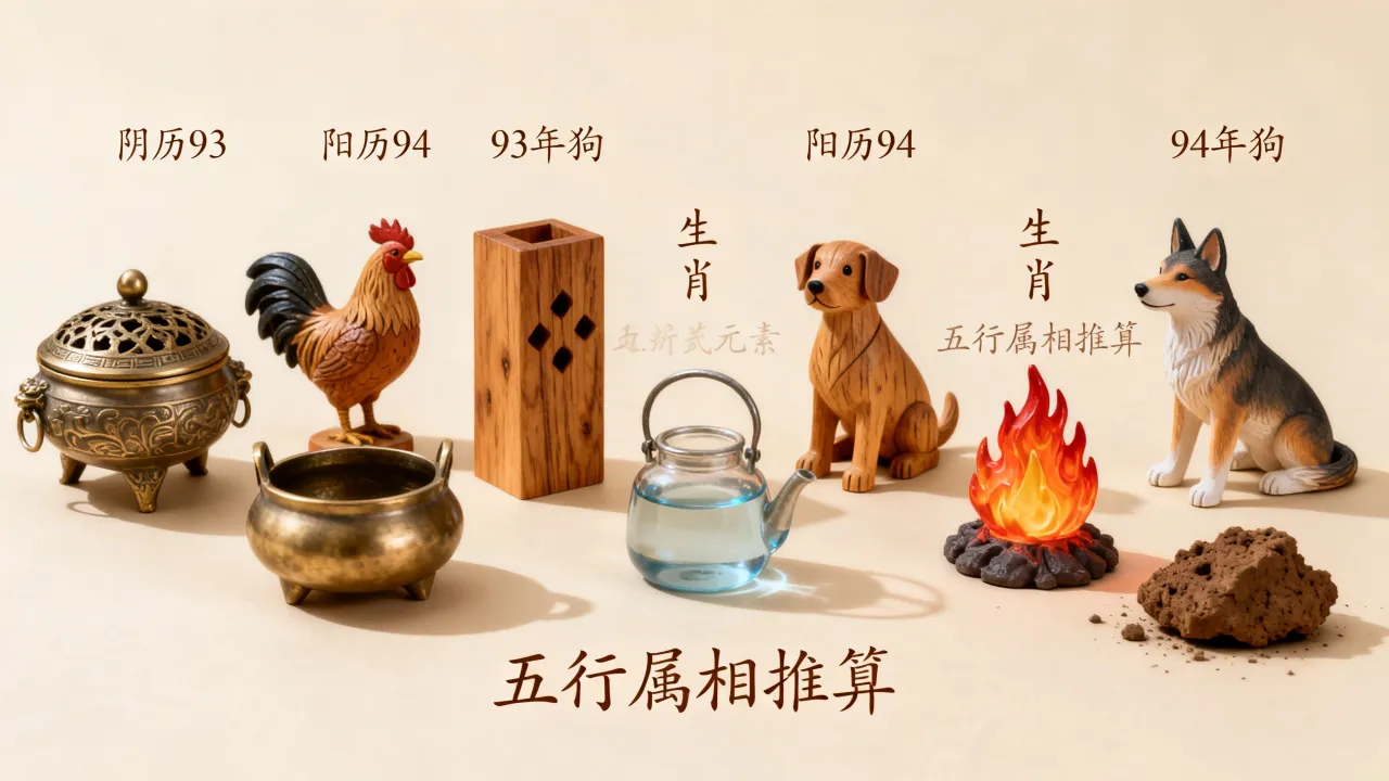 阴历93阳历94属什么生肖,五行属相怎么推算? 阴历93阳历94属什么生肖,五行属相怎么推算?