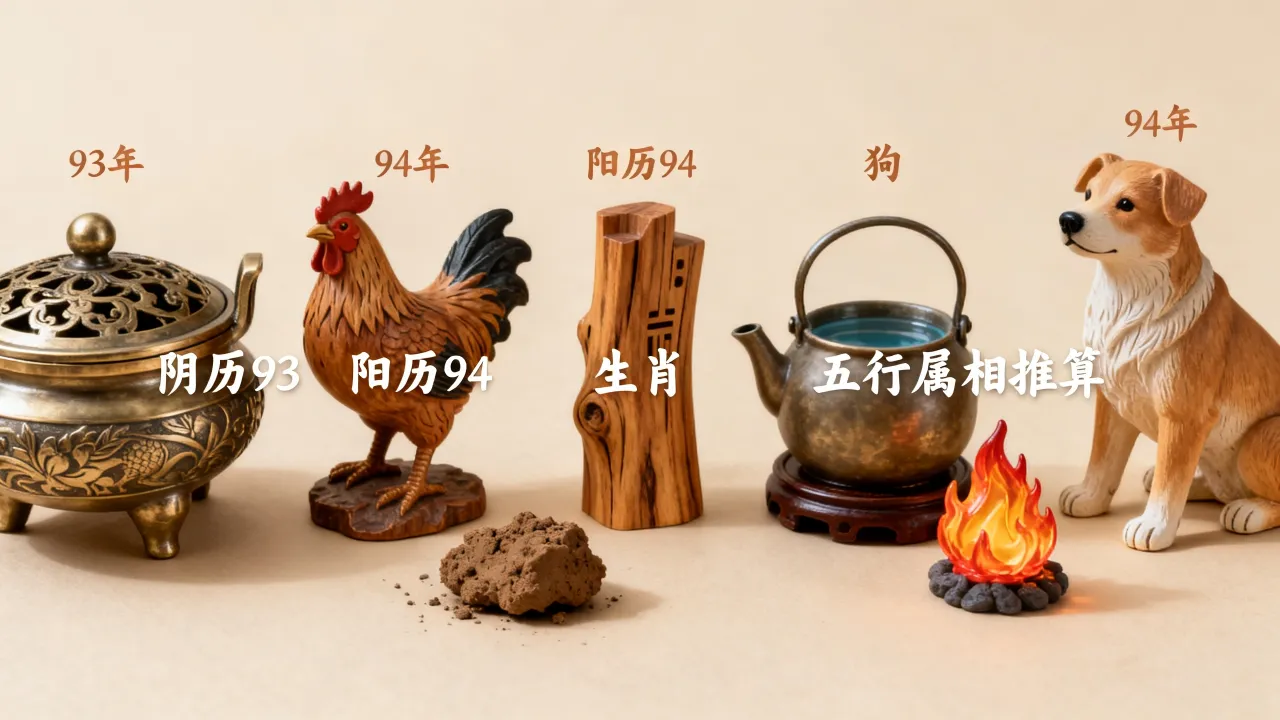 阴历93阳历94属什么生肖,五行属相怎么推算? 阴历93阳历94属什么生肖,五行属相怎么推算?