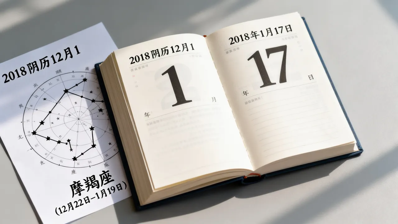 2018阴历12月1是阳历几号，2018年腊月初一是什么星座