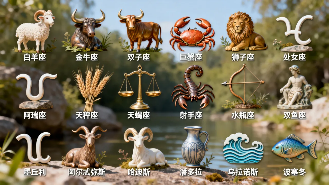 十二星座守护神分别是谁？你的守护星座是什么？