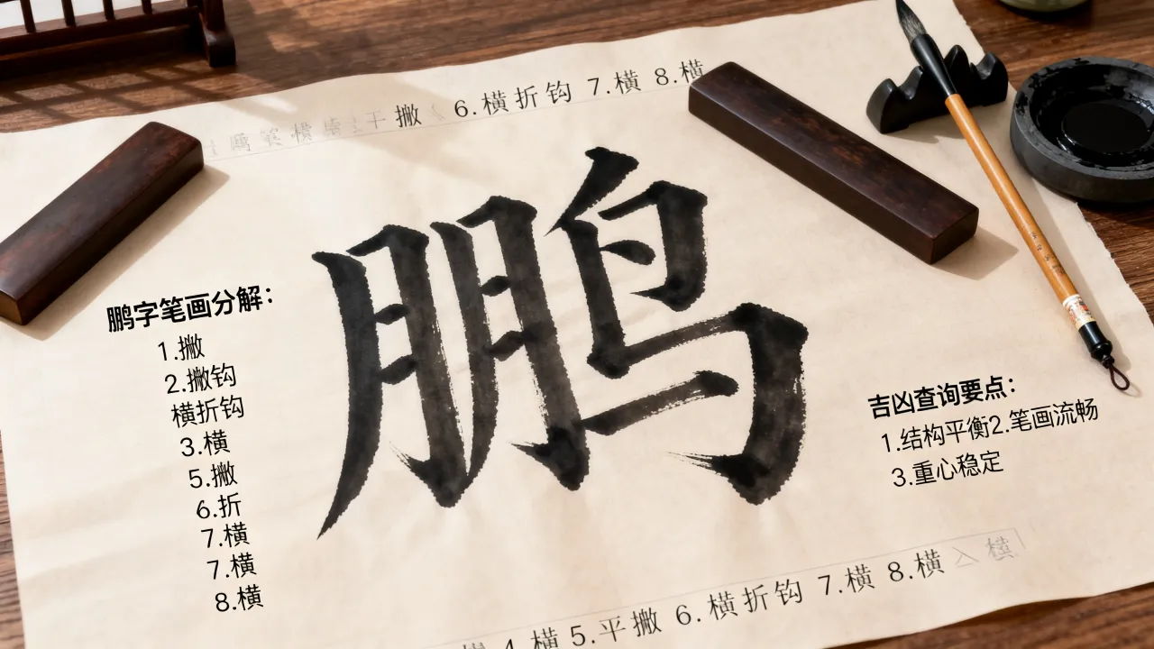 鹏字笔画吉凶怎么写的，鹏字笔画吉凶查询怎么看？