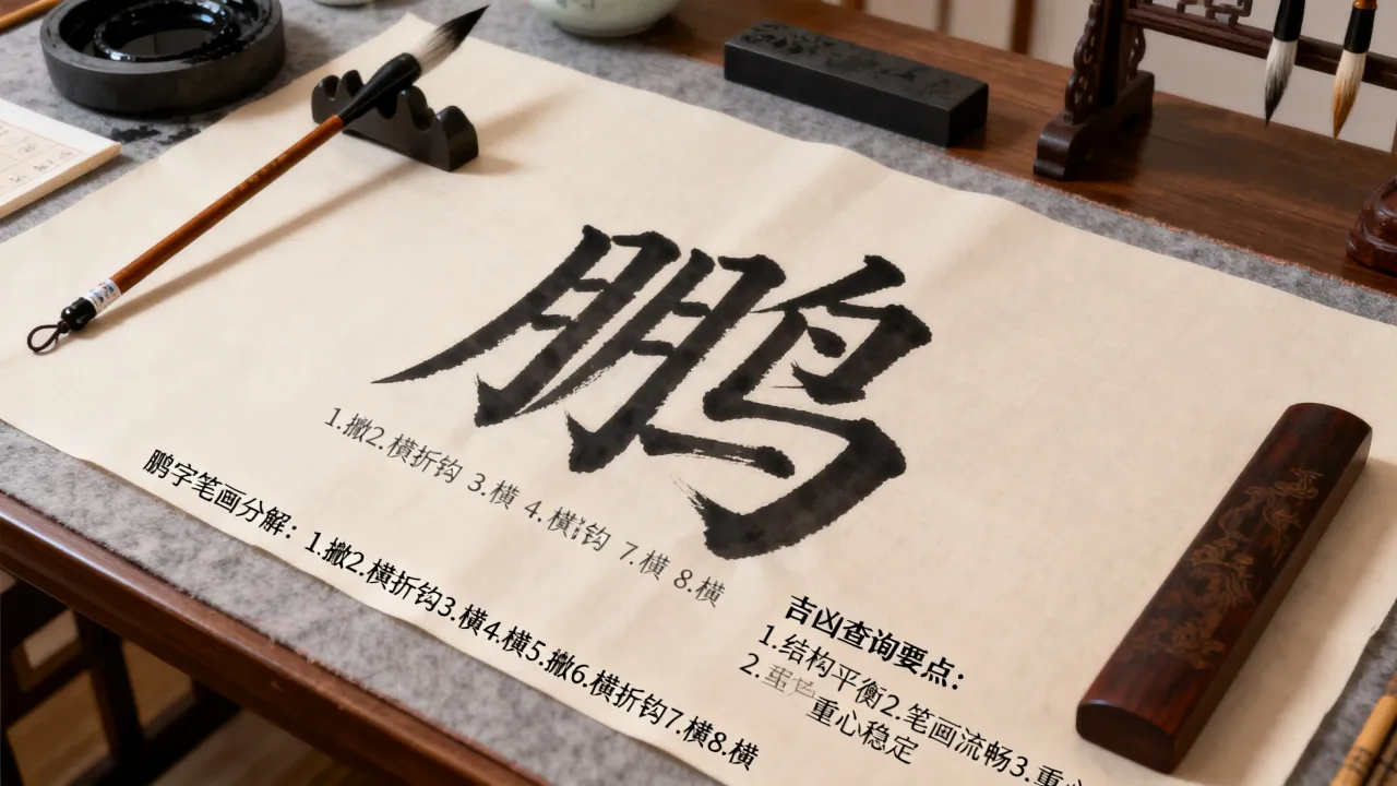 鹏字笔画吉凶怎么写的，鹏字笔画吉凶查询怎么看？