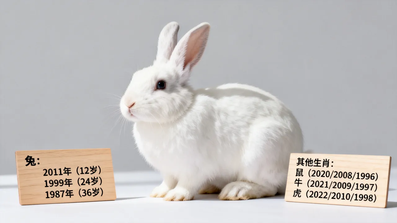 兔子生肖是什么年？各生肖岁数一览表，属兔的今年多大？