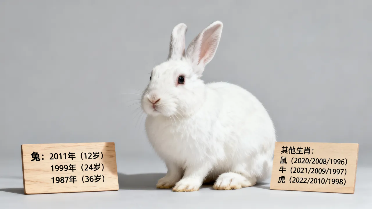 兔子生肖是什么年？各生肖岁数一览表，属兔的今年多大？