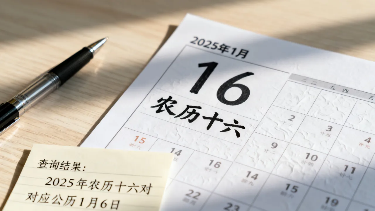阴历16是几号?2025年农历十六对应公历日期查询 阴历16是几号?2025年农历十六对应公历日期查询
