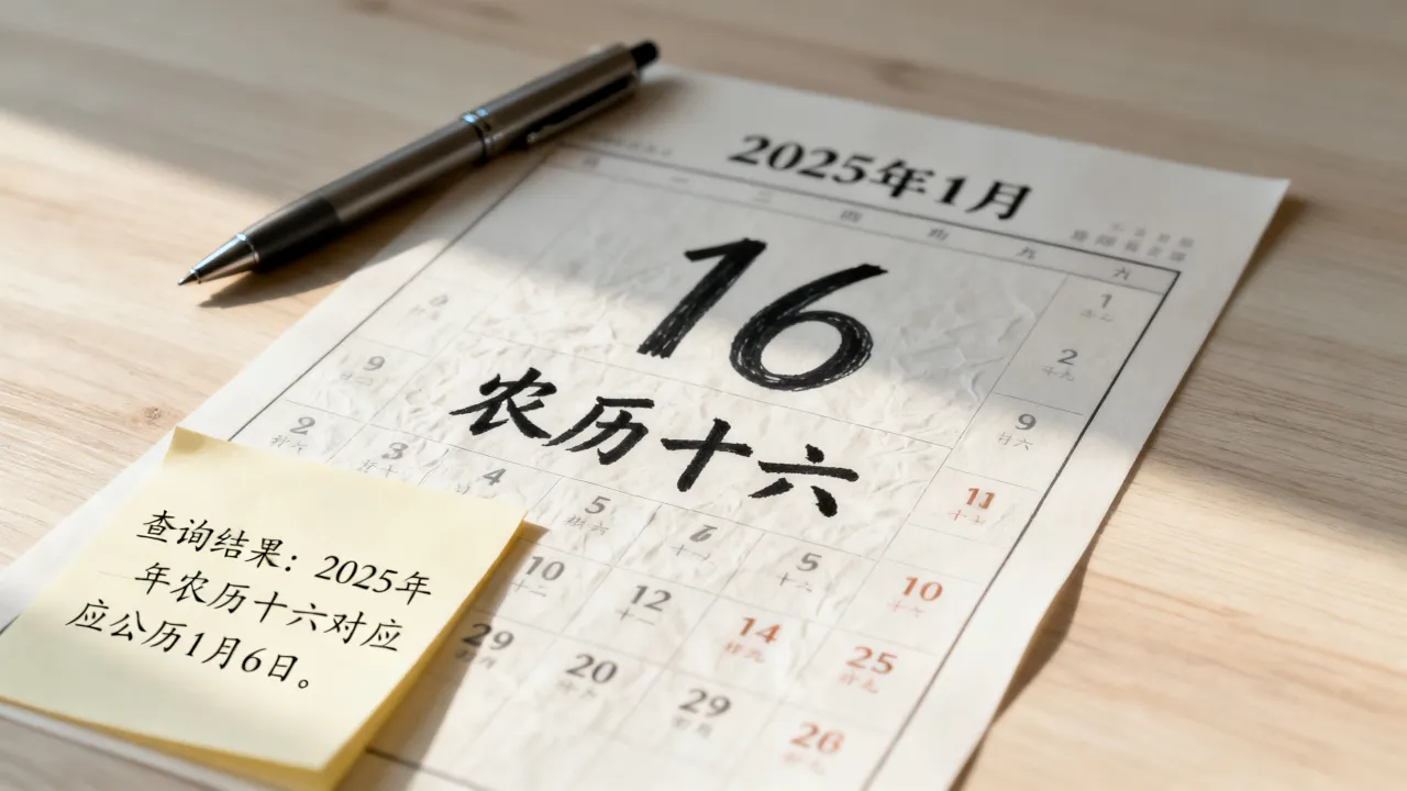 阴历16是几号?2025年农历十六对应公历日期查询 阴历16是几号?2025年农历十六对应公历日期查询
