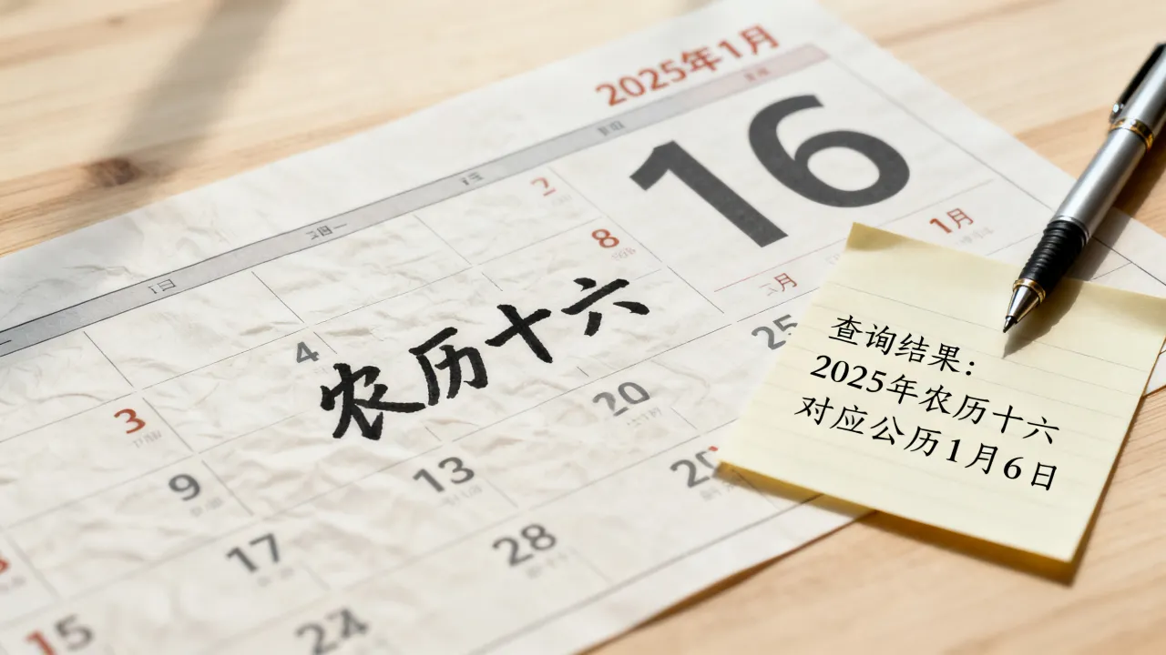 阴历16是几号?2025年农历十六对应公历日期查询 阴历16是几号?2025年农历十六对应公历日期查询