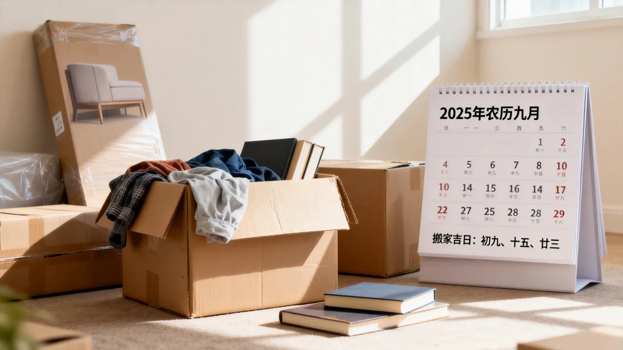 阴历9月哪天适合搬家?2025年农历九月搬家吉日怎么选 阴历9月哪天适合搬家?2025年农历九月搬家吉日怎么选