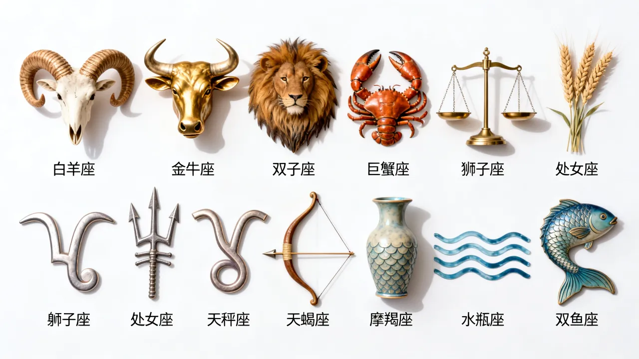十二星座大全有哪些，十二星座所有星座完整列表是什么？
