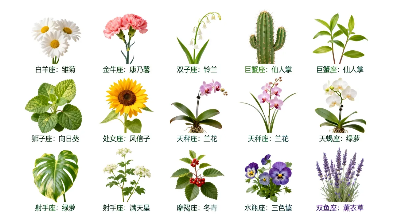 十二星座守护植物是什么?养哪种最旺你运势? 十二星座守护植物是什么?养哪种最旺你运势?