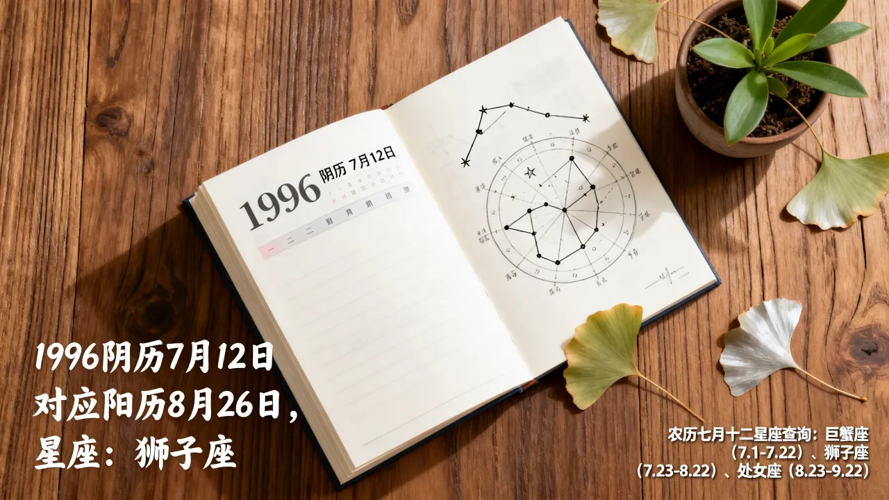 1996阴历7月12日是什么星座?农历七月十二星座查询 1996阴历7月12日是什么星座?农历七月十二星座查询