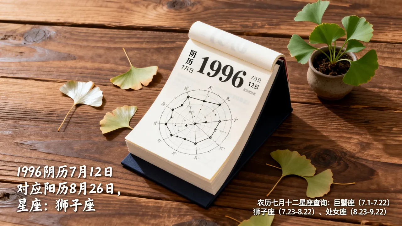 1996阴历7月12日是什么星座?农历七月十二星座查询 1996阴历7月12日是什么星座?农历七月十二星座查询