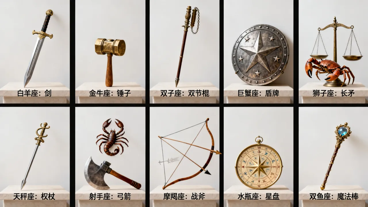 十二星座最佳配对武器是什么,十二星座配对武器哪个最强? 十二星座最佳配对武器是什么,十二星座配对武器哪个最强?