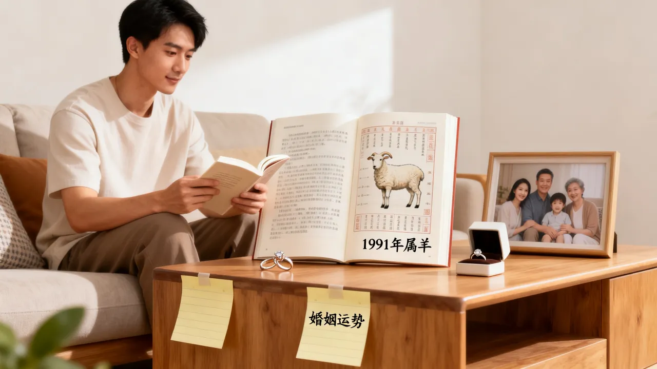 阴历1991年男生是什么命，属羊男一生婚姻幸福吗
