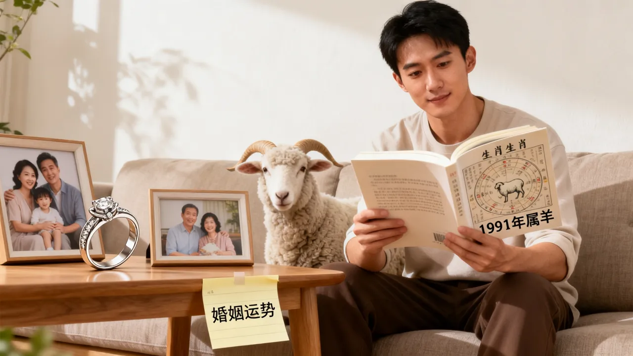 阴历1991年男生是什么命，属羊男一生婚姻幸福吗