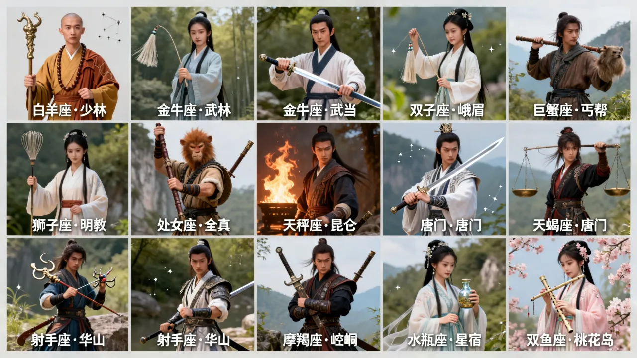 十二星座代表武林谁最强,各门派高手排名揭秘 十二星座代表武林谁最强,各门派高手排名揭秘