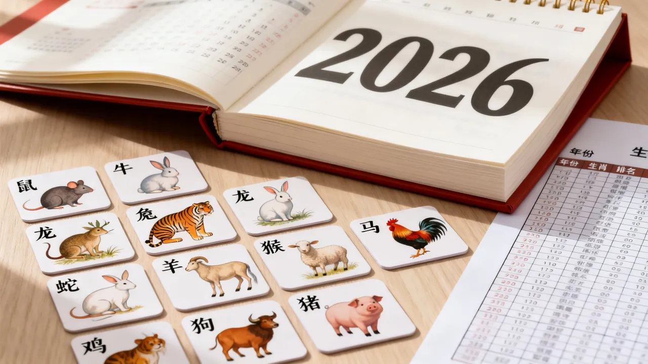 2026年属什么生肖怎么查询，十二生肖属相排名查询
