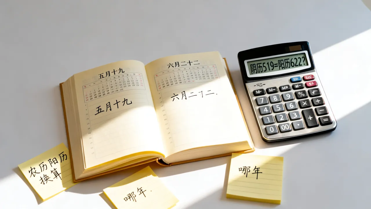 阴历519是阳历622吗,农历阳历换算五月十九六月二十二哪年 阴历519是阳历622吗,农历阳历换算五月十九六月二十二哪年