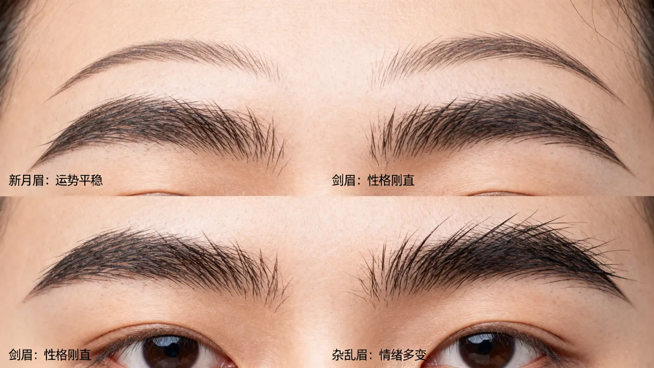 眉毛怎么看吉凶图片,眉毛看相图解大全准确吗? 眉毛怎么看吉凶图片,眉毛看相图解大全准确吗?