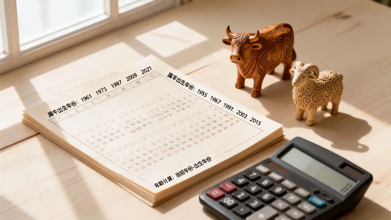 属牛哪年出生属羊哪年出生的？属牛属羊出生年份年龄怎么查