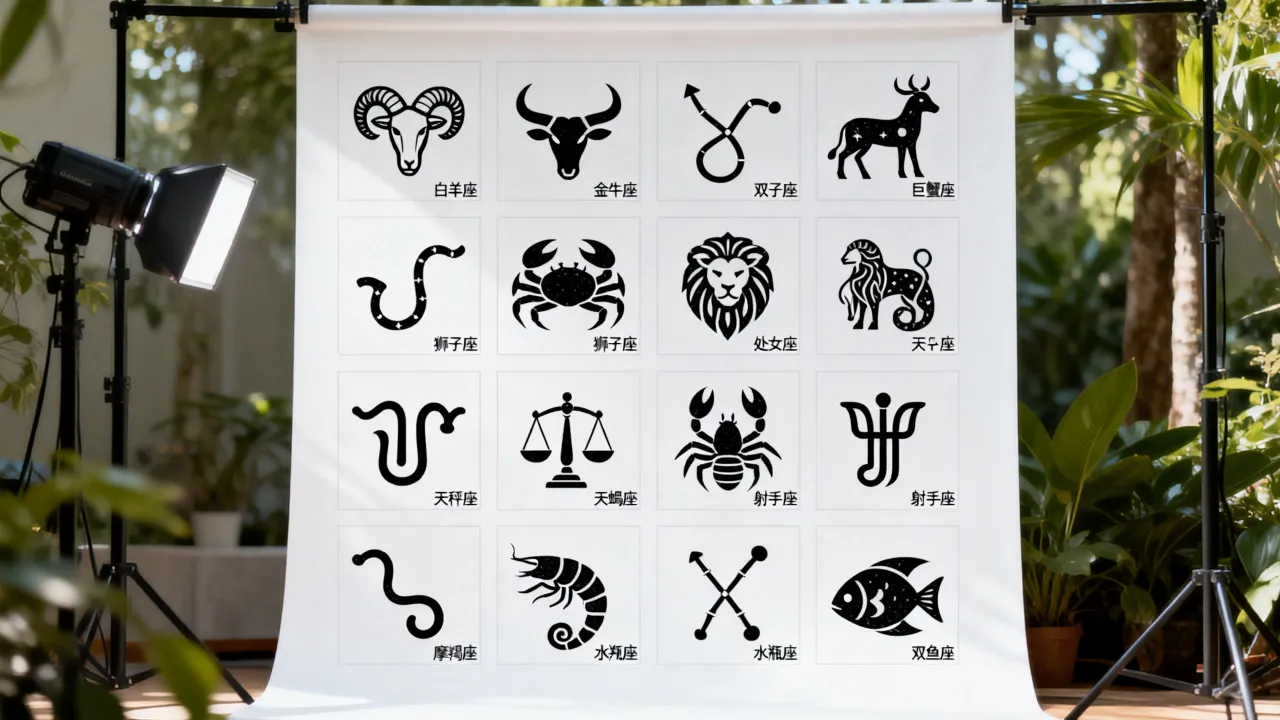 十二星座黑白图案大全有哪些？十二星座黑白图案怎么画？