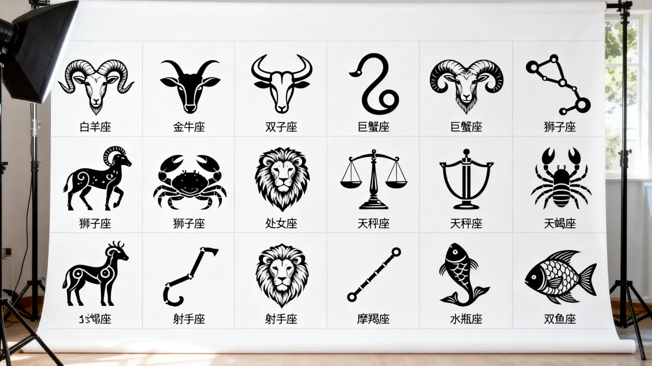 十二星座黑白图案大全有哪些?十二星座黑白图案怎么画? 十二星座黑白图案大全有哪些?十二星座黑白图案怎么画?