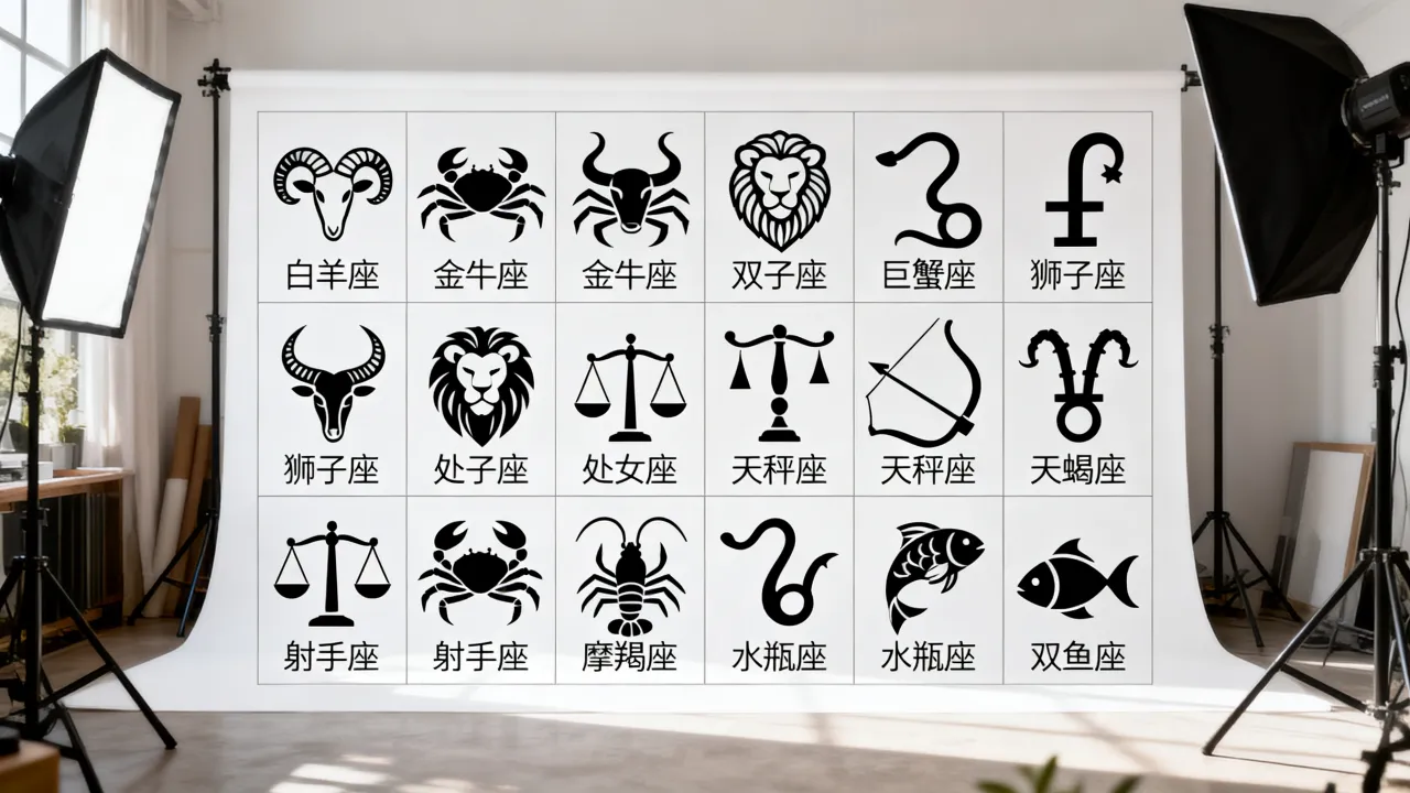 十二星座黑白图案大全有哪些?十二星座黑白图案怎么画? 十二星座黑白图案大全有哪些?十二星座黑白图案怎么画?