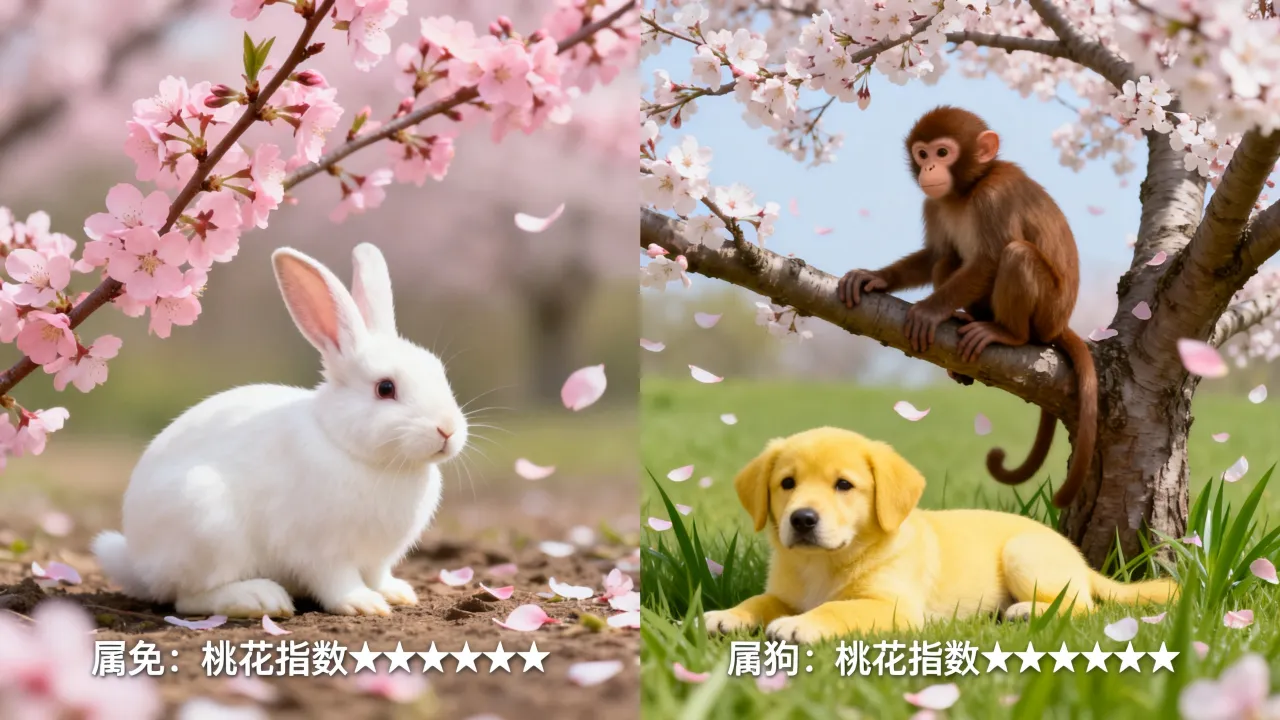 属兔和属狗属猴的桃花运分别如何?谁的异性缘更旺? 属兔和属狗属猴的桃花运分别如何?谁的异性缘更旺?