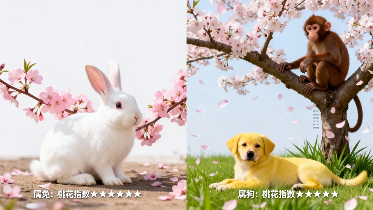 属兔和属狗属猴的桃花运分别如何?谁的异性缘更旺? 属兔和属狗属猴的桃花运分别如何?谁的异性缘更旺?