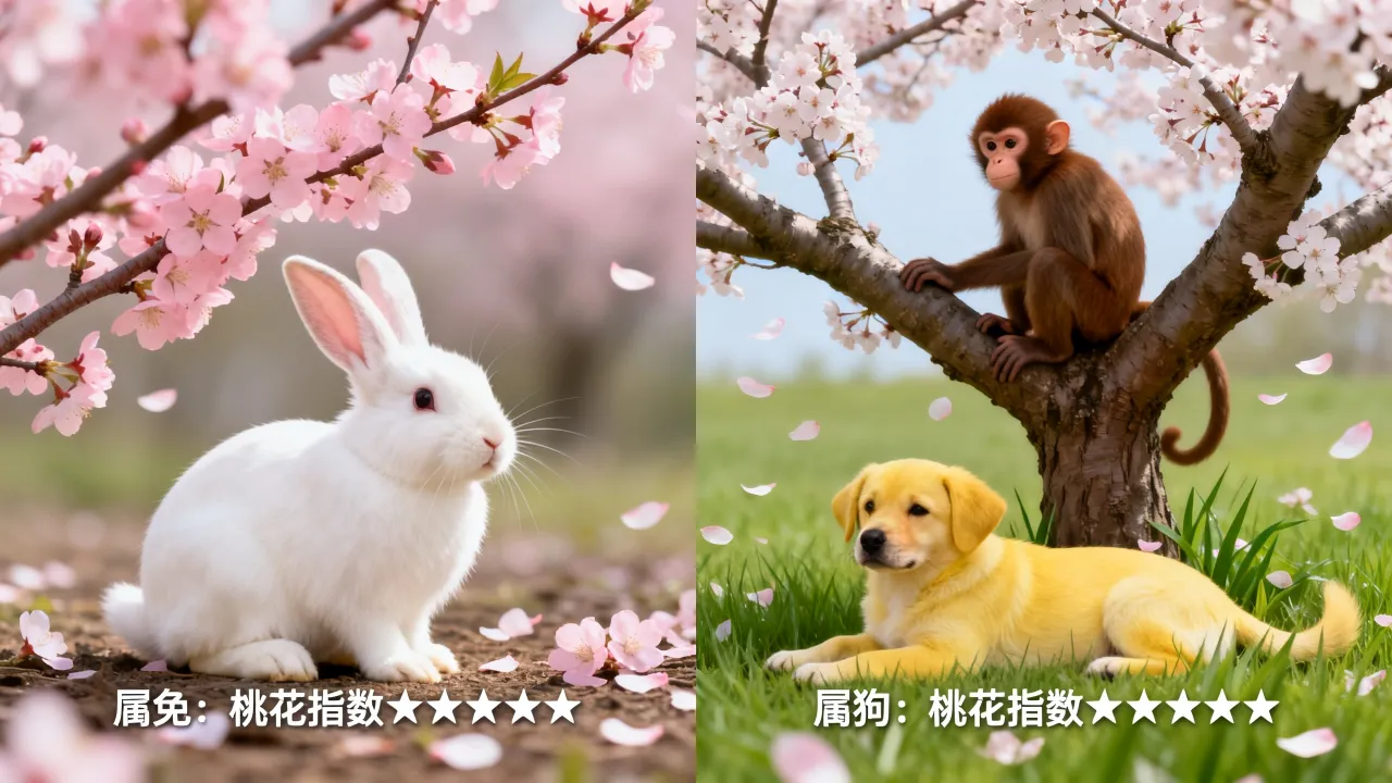 属兔和属狗属猴的桃花运分别如何?谁的异性缘更旺? 属兔和属狗属猴的桃花运分别如何?谁的异性缘更旺?
