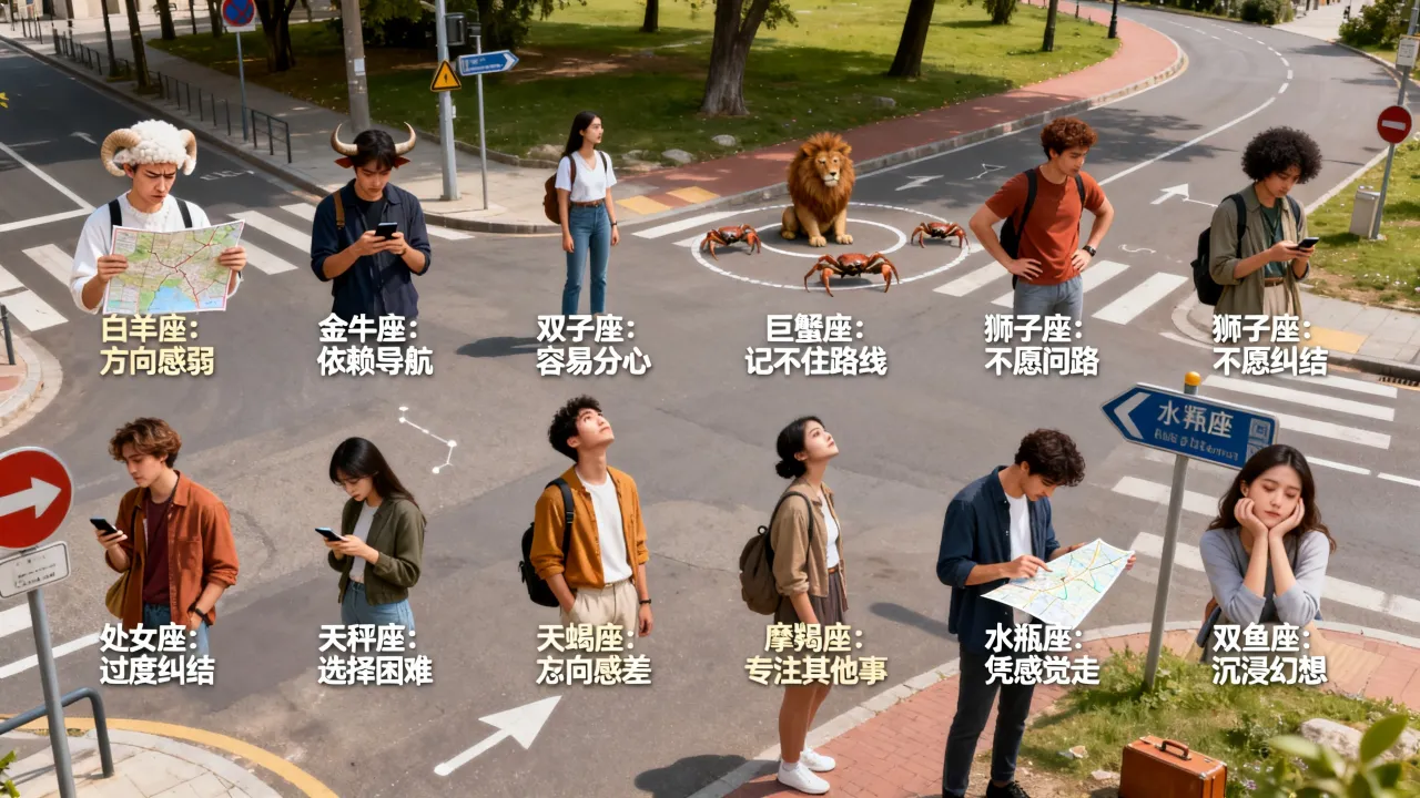 十二星座里面谁最路痴？哪些星座最容易路痴