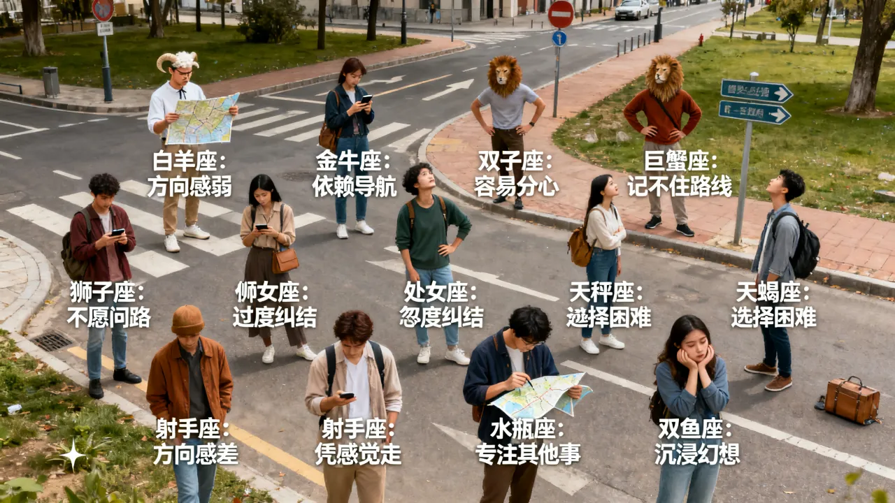 十二星座里面谁最路痴？哪些星座最容易路痴