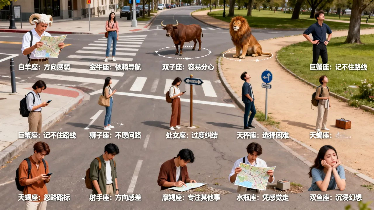 十二星座里面谁最路痴？哪些星座最容易路痴
